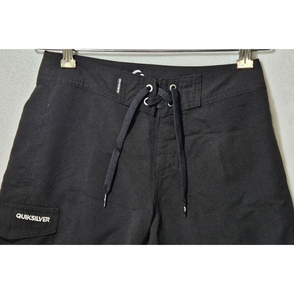 Quicksilver Board Shorts Boy's Size 25-10, Black, Pocket, No Liner, c. 2015, NWT